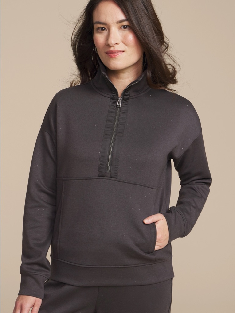 Maurice’s Sparkle Cloud Scuba Half Zip Sweatshirt